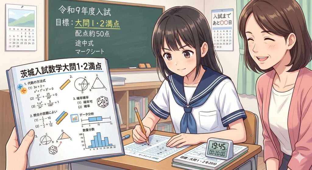 茨城入試数学大問1・2で満点を取る練習