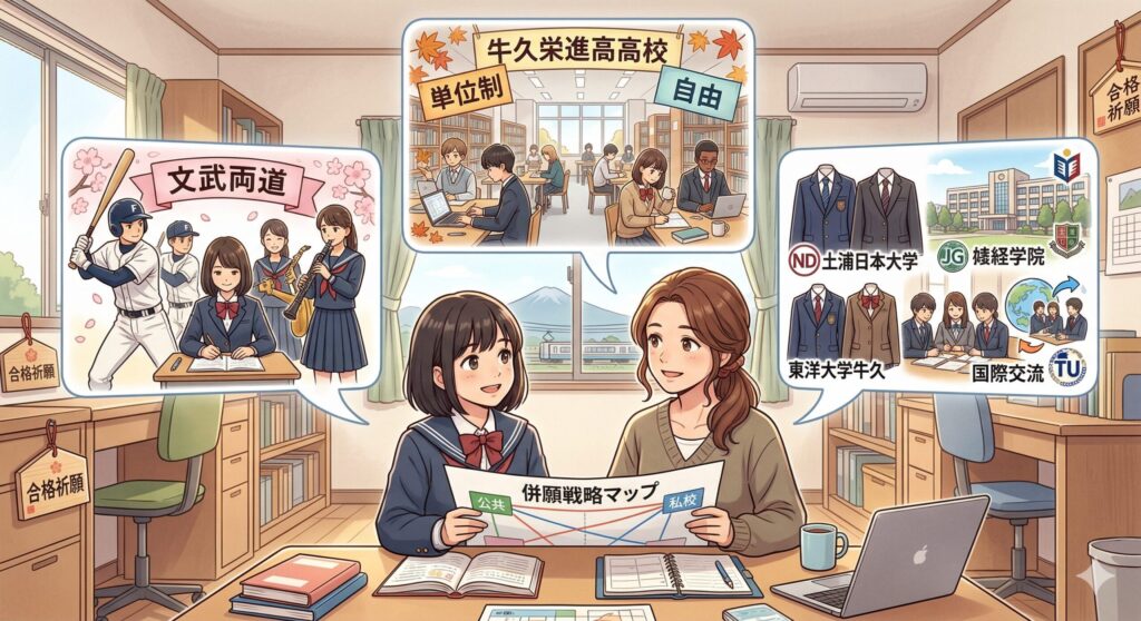 牛久栄進・藤代！茨城県南中堅校の併願策