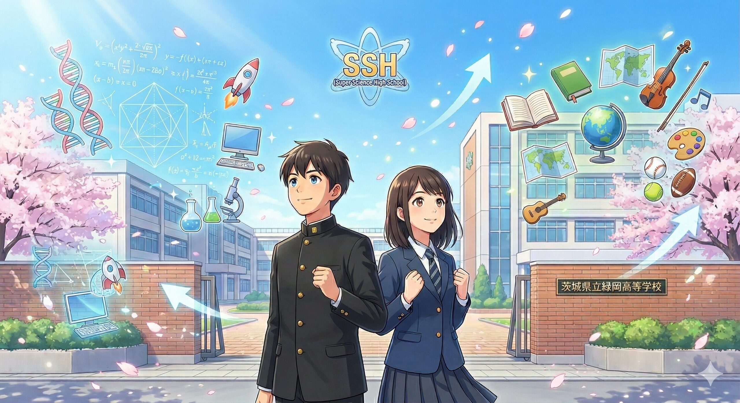 緑岡高の理数科vs普通科！茨城入試難易度