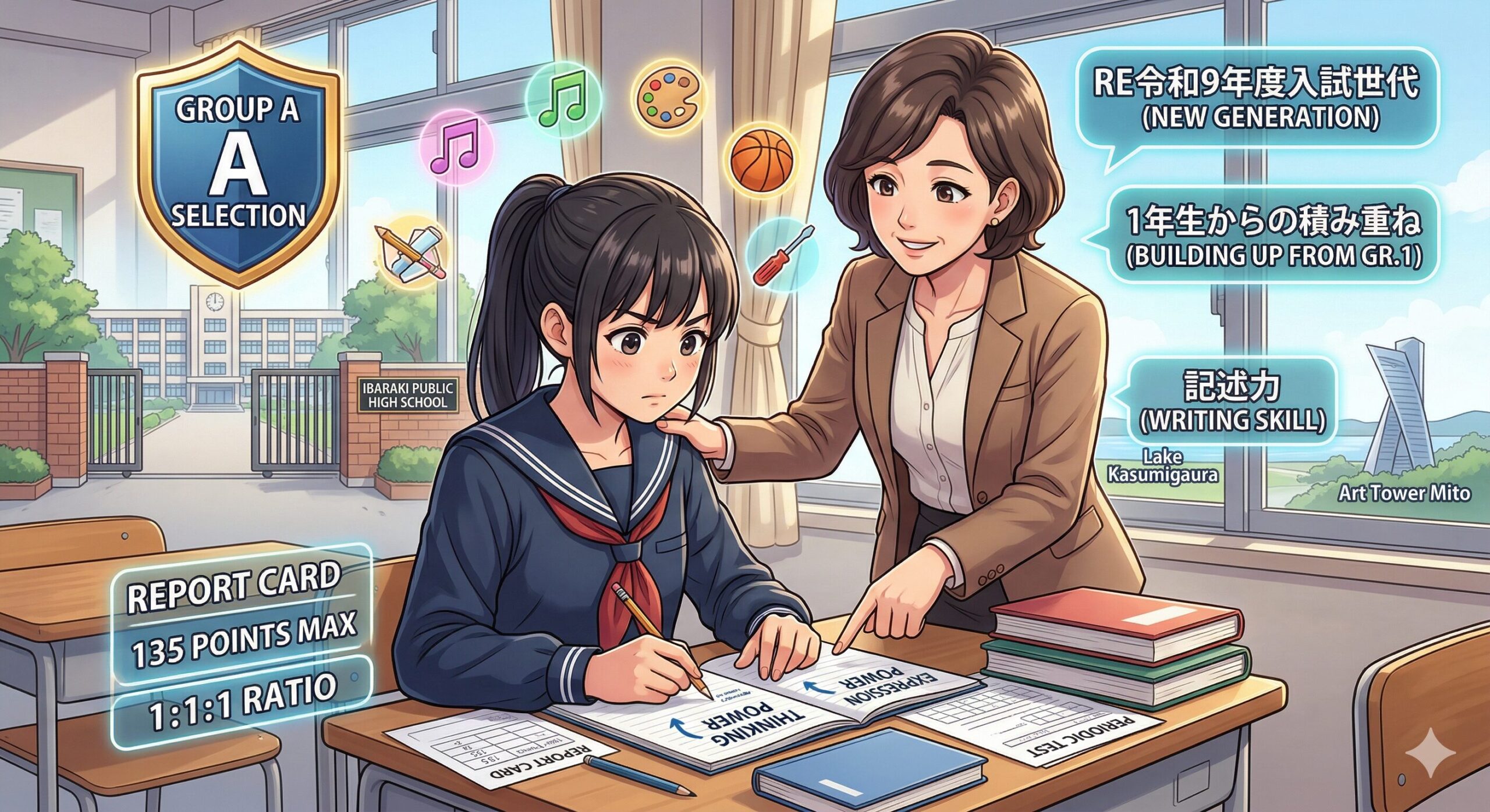 茨城の中学調査書に響く！定期テストの壁