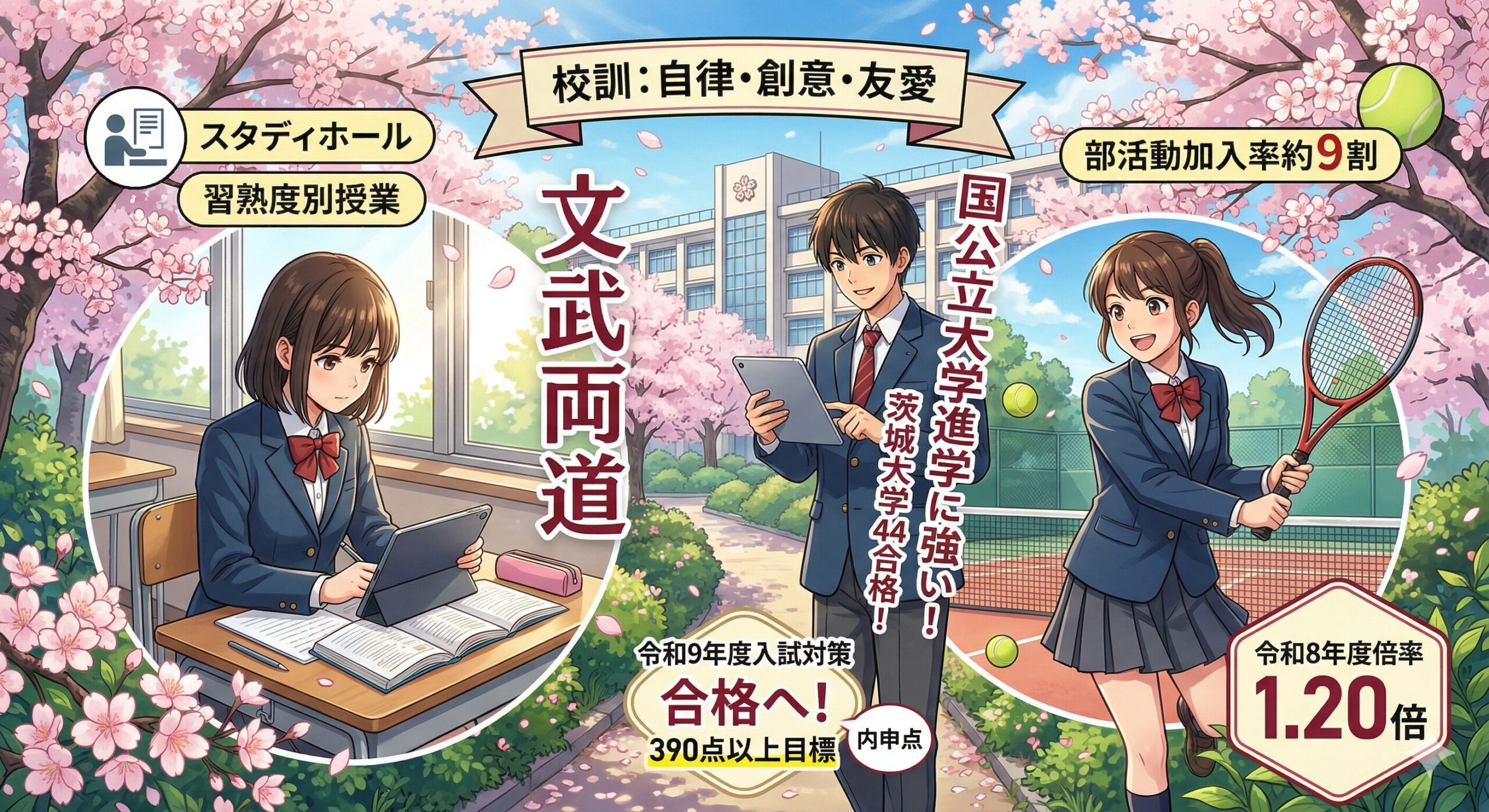 茨城の人気校！水戸桜ノ牧の校風と倍率
