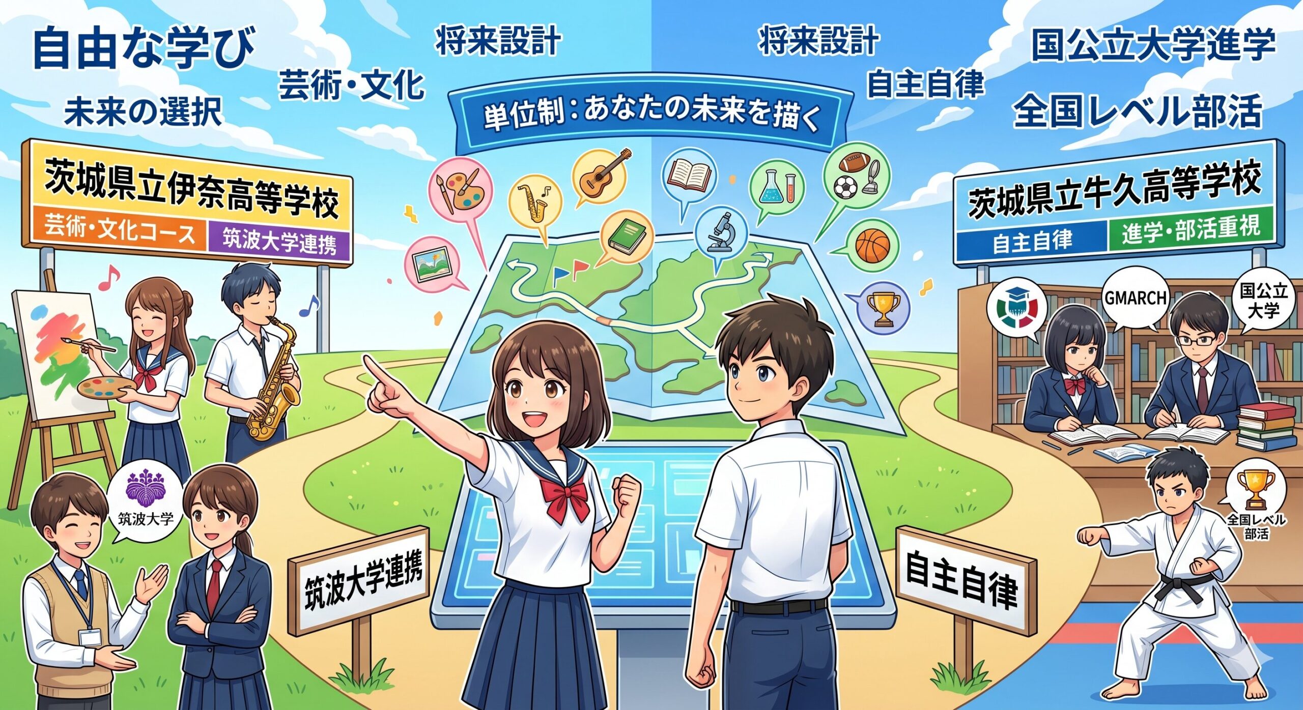 茨城の単位制伊奈・牛久高校を徹底解説