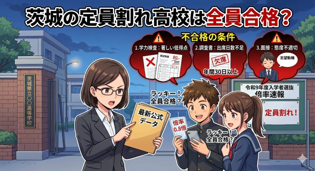 茨城の定員割れ高校は全員合格？不合格の条件