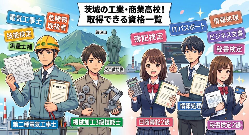 茨城の工業・商業高校！取得できる資格一覧