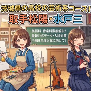 茨城の芸術系コース！取手松陽・水戸三高校の魅力