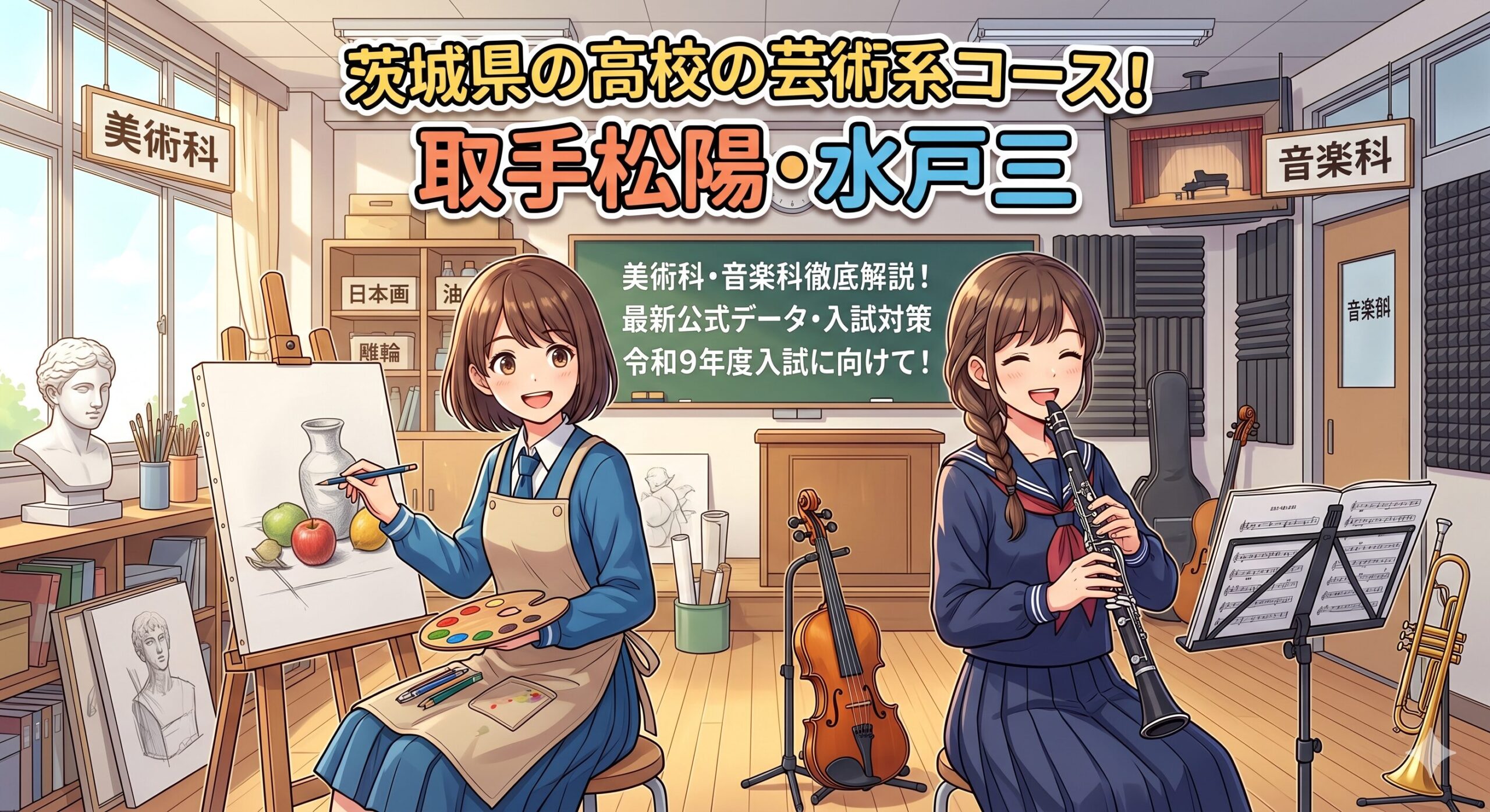 茨城の芸術系コース！取手松陽・水戸三高校の魅力
