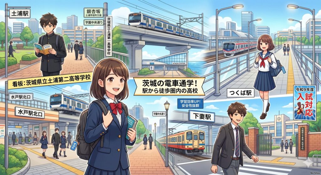 茨城の電車通学！駅から徒歩圏内の高校