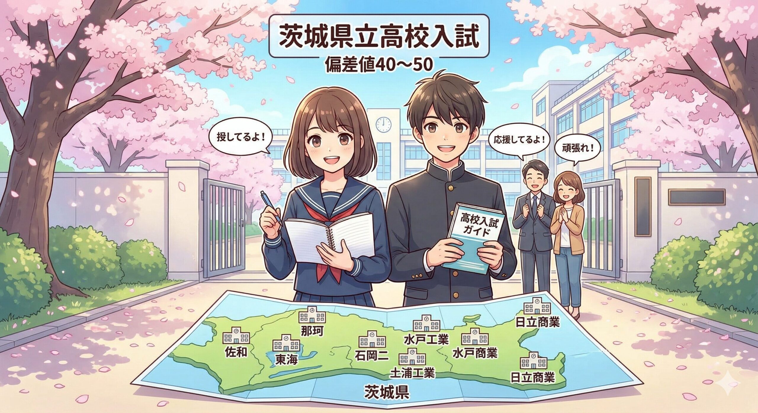 茨城県偏差値40〜50の公立校狙い目リスト