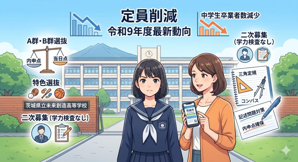 茨城県立高校の定員削減！令和9年度最新動向