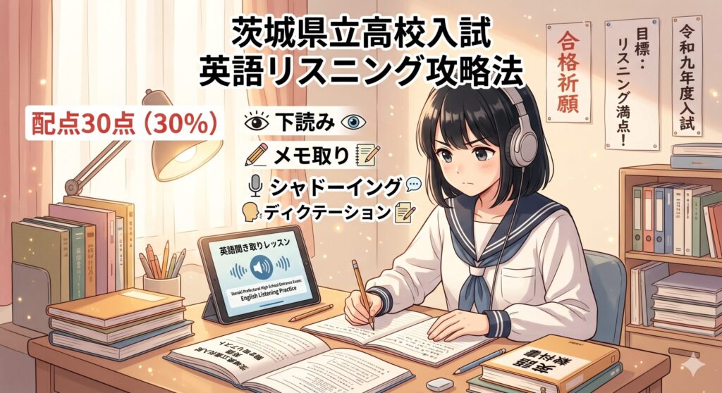 茨城県立高校入試の英語リスニング配点25%の攻略法