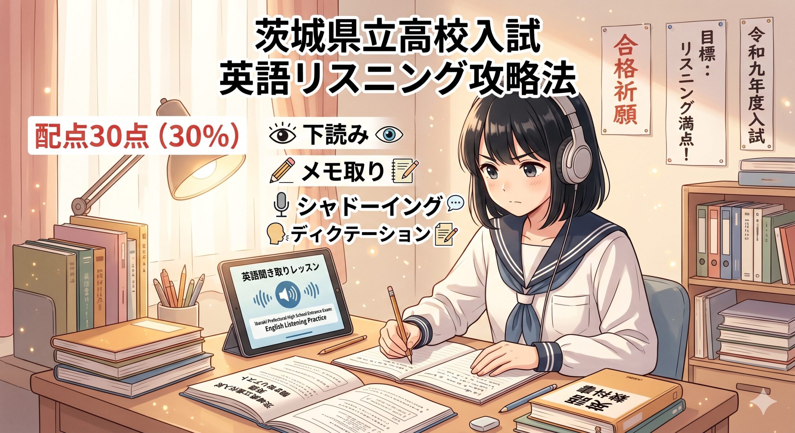茨城県立高校入試の英語リスニング配点25%の攻略法