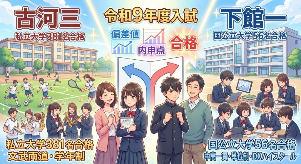 茨城県西の人気校！古河三・下館一の偏差値