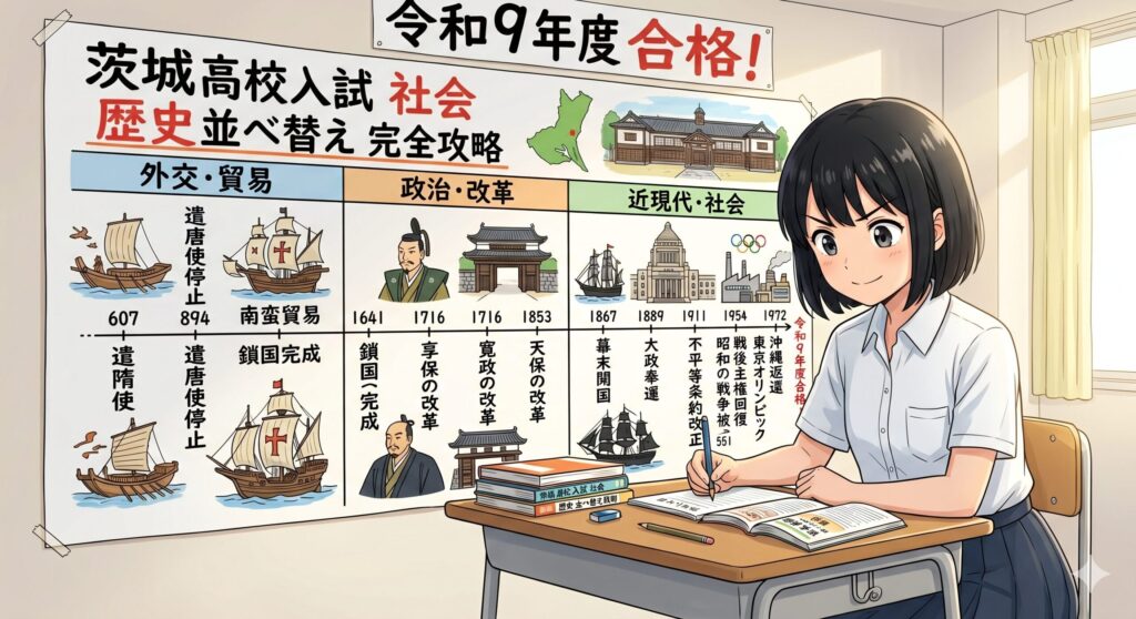 茨城高校入試社会！歴史並べ替え頻出パターン